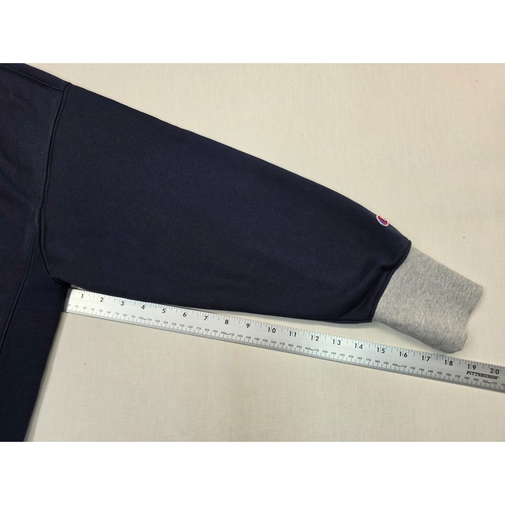 Champion Men's Small Crewneck Sweatshirt Navy Gray 1919 Physical Education Graph - Picture 9 of 12